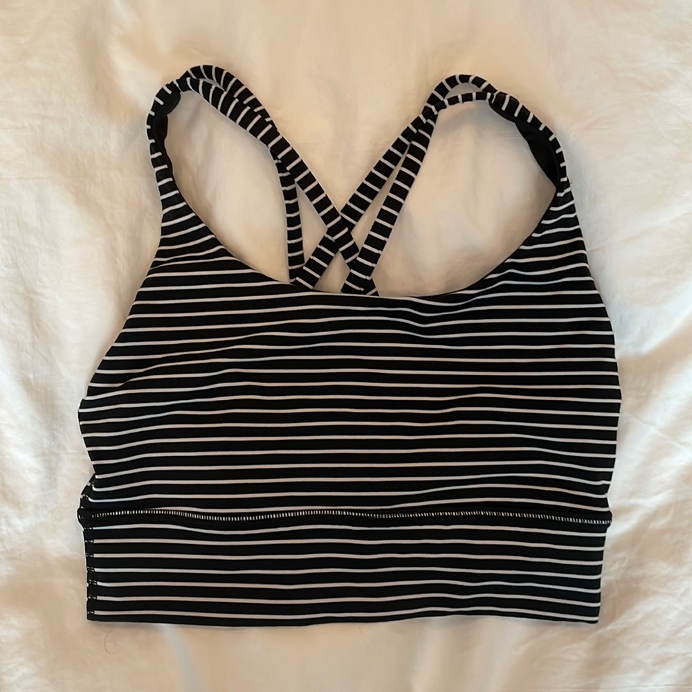 Lululemon striped sports bra